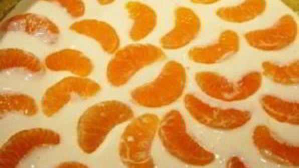 творожный пирог с мандаринами