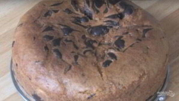 ванильно-мраморный бисквитный пирог