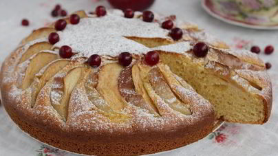 Яблочный пирог с кукурузной мукой