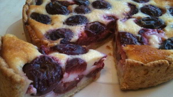 заливной пирог со сливами