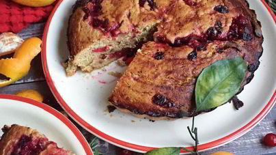 Зимний пирог с клюквой и апельсином