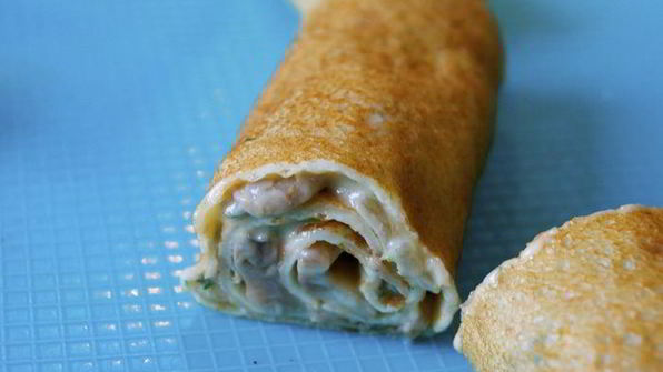 блинчатые пирожки, панированные в тесте