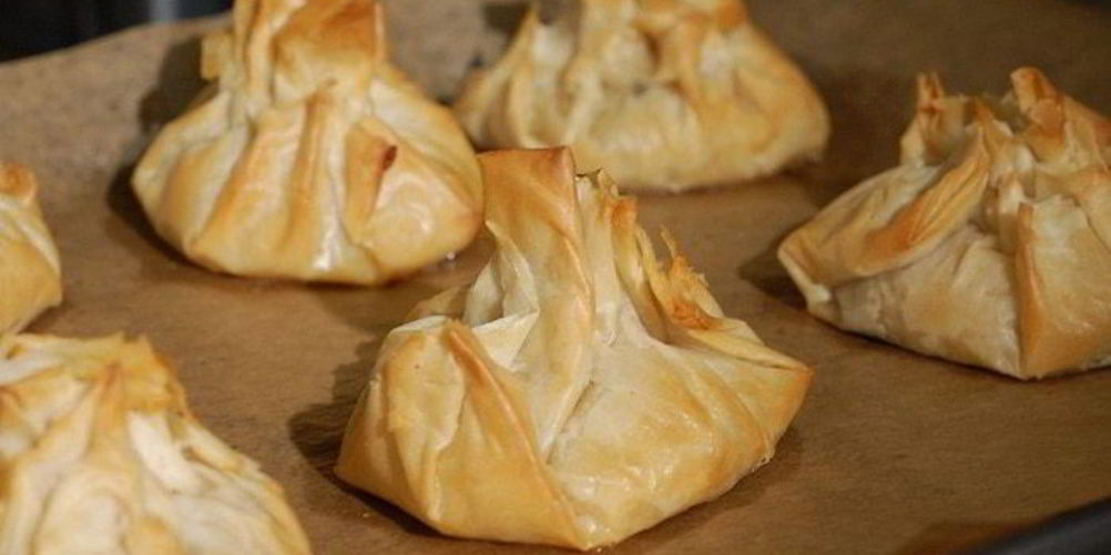 Рецепт пирожки из теста фило с рисом и грибами
