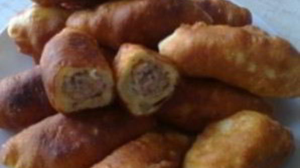 пирожки на кефире с мясом