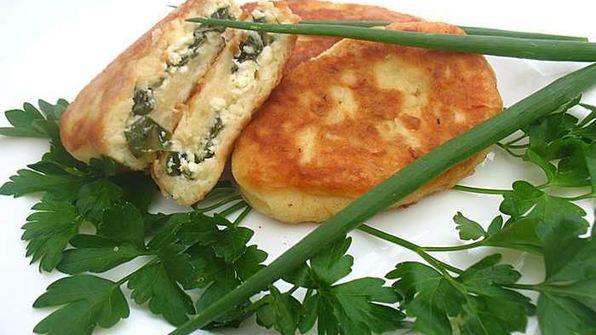 заварные картофельные пирожки с начинкой