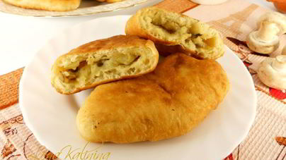 Жареные пирожки из заварного дрожжевого теста