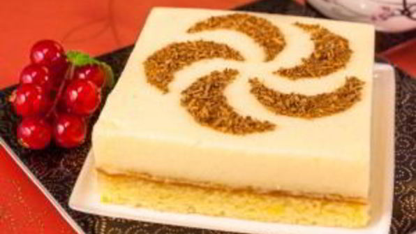 бисквитное пирожное с апельсиновым суфле