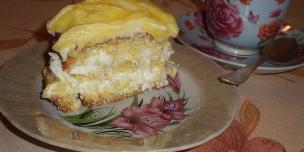 Рецепт лимонное пирожное