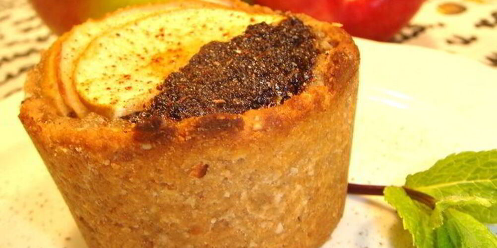 Рецепт маковое пирожное с яблоками постное и не очень