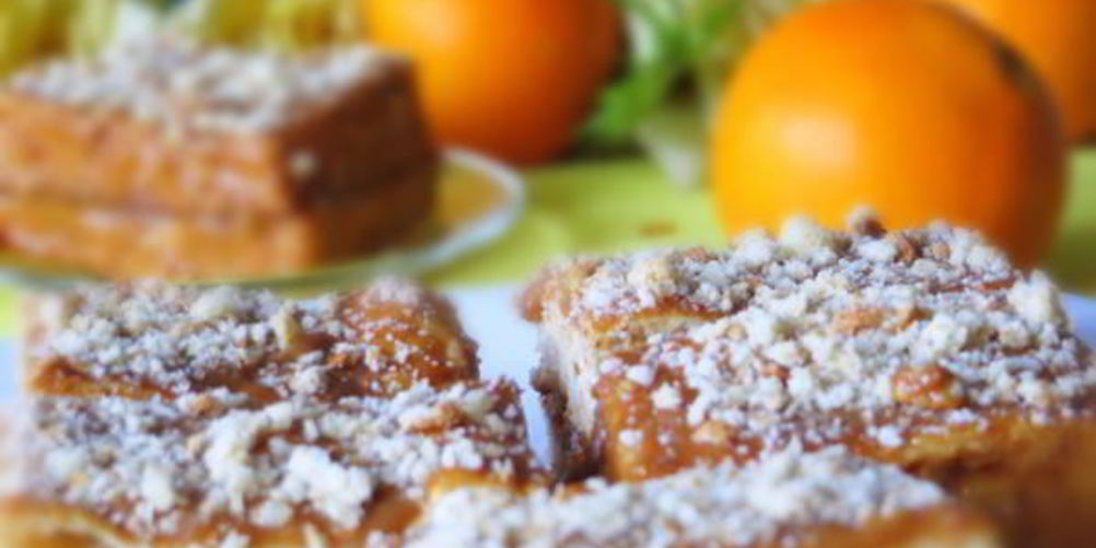 Рецепт медово-апельсиновые пирожные со сгущенкой