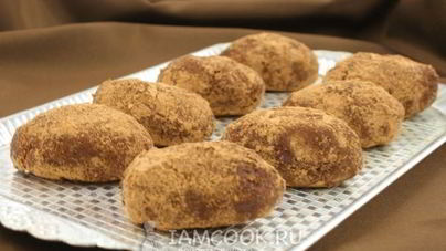 Пирожное Картошка из шоколадного бисквита