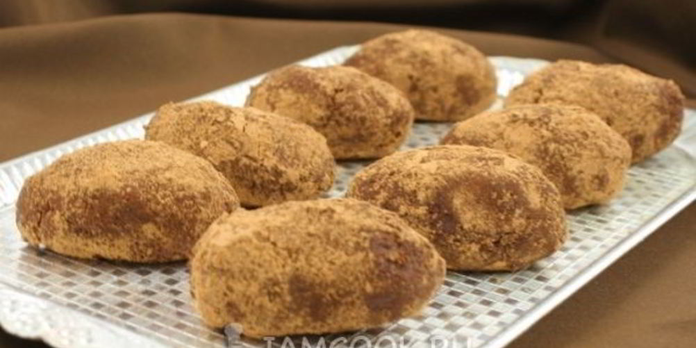 Рецепт пирожное картошка из шоколадного бисквита