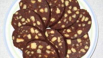 Пирожное Колбаска из печенья