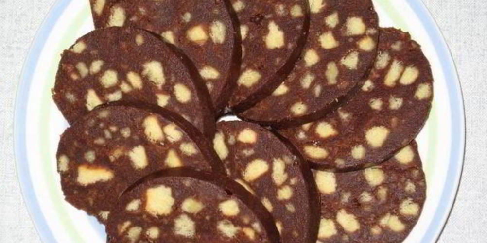 Рецепт пирожное колбаска из печенья