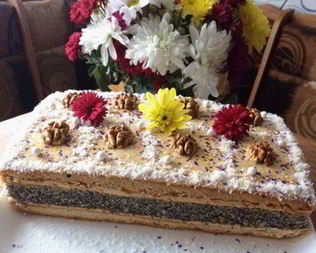 Пирожные маковые с кофейным кремом