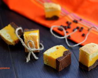 Полосатый тыквенный брауни