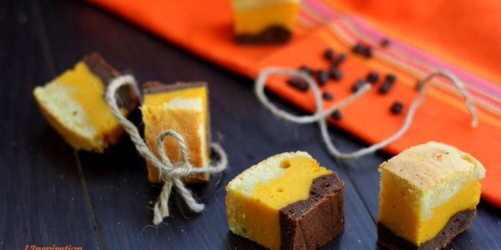 Рецепт полосатый тыквенный брауни