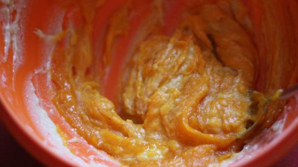 полосатый тыквенный брауни