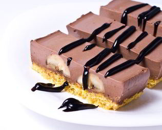 Шоколадно-банановые пирожные