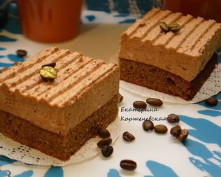 Шоколадно-муссовое пирожное