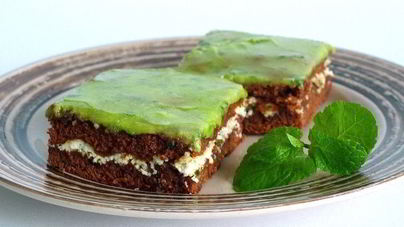 Шоколадно-мятные брауни