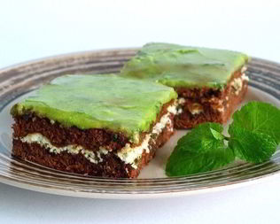 Шоколадно-мятные брауни