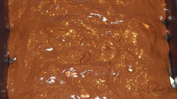 шоколадное пирожное с бананами