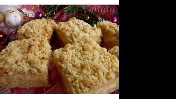 штрейзельные пирожные с творожно-пудинговой начинкой