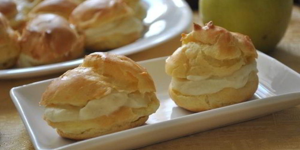 Рецепт швейцарские заварные пирожные с яблочным кремом