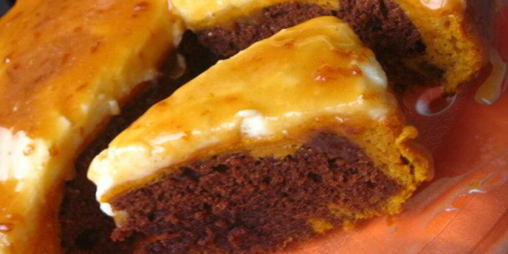 Рецепт тыквенный брауниз с творожной начинкой