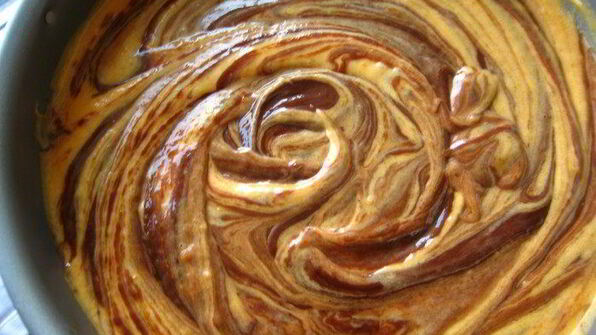 тыквенный брауниз с творожной начинкой