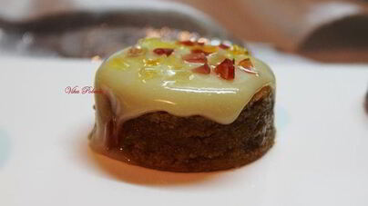 Тыквенные пирожные под апельсиново-сметанной глазурью