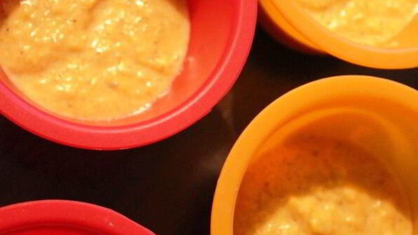 тыквенные пирожные под апельсиново-сметанной глазурью