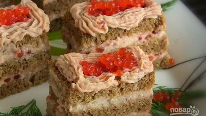 Закусочные пирожные из сельди