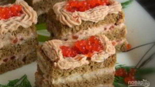 закусочные пирожные из сельди