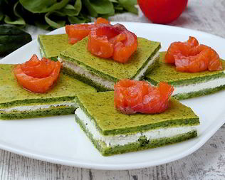 Закусочные пирожные со шпинатом