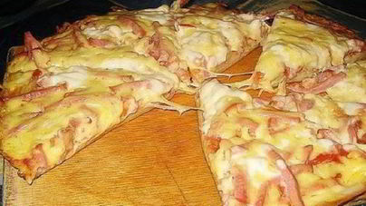 Быстрая пицца на сковороде