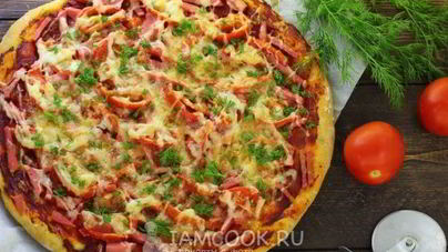 Пицца на кефире без дрожжей