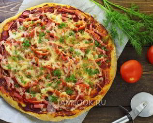 Пицца на кефире без дрожжей