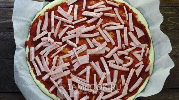 пицца на кефире без дрожжей