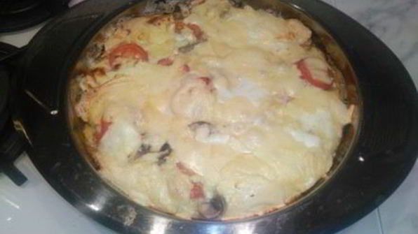 пицца на сковороде