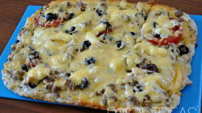 Пицца на заливном тесте с прованскими травами