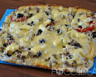 Пицца на заливном тесте с прованскими травами