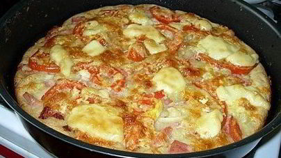 Пицца по-домашнему на кефирном тесте