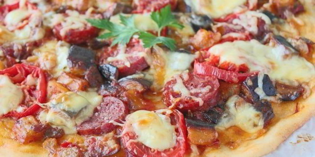 Рецепт пицца с баклажанами и сыром джюгас