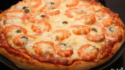 Пицца с креветками в мультиварке