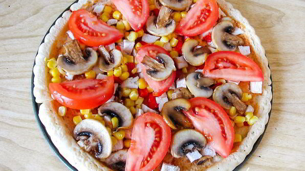 пицца с куриной грудкой и шампиньонами