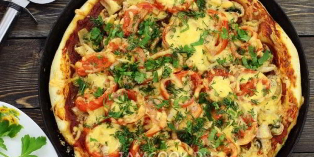 Рецепт пицца с курицей и грибами