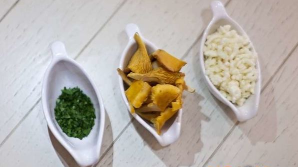 пицца с лисичками