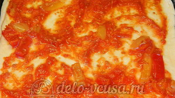 пицца с овощами